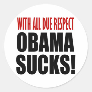 Adesivo Redondo Obama suga