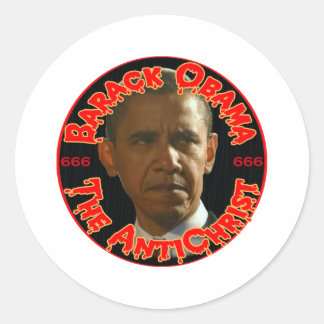Adesivo Redondo Obama The AntiCristo