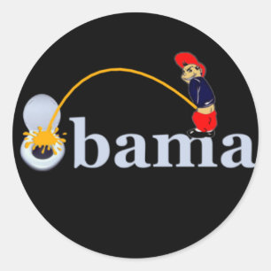 Adesivo Redondo Obama (toalete)