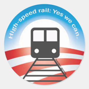 Adesivo Redondo Obama Train Sticker
