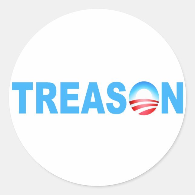 ADESIVO REDONDO OBAMA TREASON (Frente)