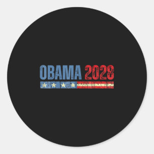 Adesivo Redondo Obama Vintage Presidente 2028 Obama _10