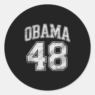 Adesivo Redondo Obama Vintage Presidente 2028 Obama _18