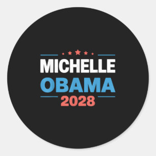 Adesivo Redondo Obama Vintage Presidente 2028 Obama _22