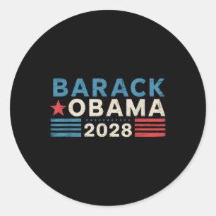 Adesivo Redondo Obama Vintage Presidente 2028 Obama _24