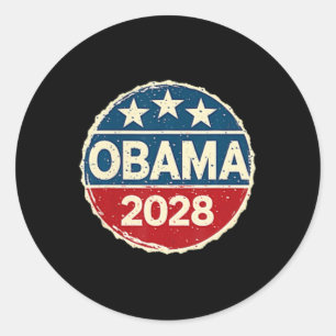 Adesivo Redondo Obama Vintage Presidente 2028 Obama _30