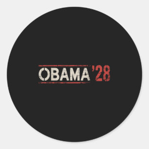 Adesivo Redondo Obama Vintage Presidente 2028 Obama _35