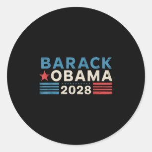 Adesivo Redondo Obama Vintage Presidente 2028 Obama _36