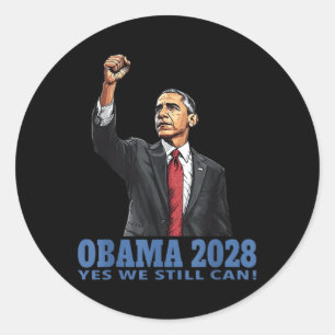 Adesivo Redondo Obama Vintage Presidente 2028 Obama _6