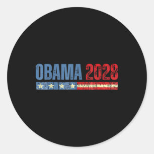 Adesivo Redondo Obama Vintage Presidente 2028 Obama _7