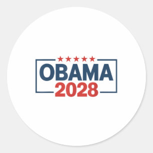 Adesivo Redondo Obama Vintage Retro Patriótico 2028 Prote Política