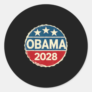 Adesivo Redondo Obama Vintage Retro Patriótico 2028 Prote Política