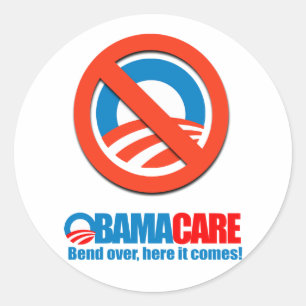 Adesivo Redondo Obamacare - curvatura aqui vem