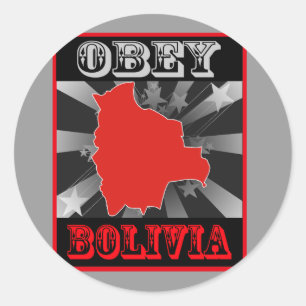 Adesivo Redondo Obedeça Bolívia