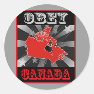 Adesivo Redondo Obedeça Canadá