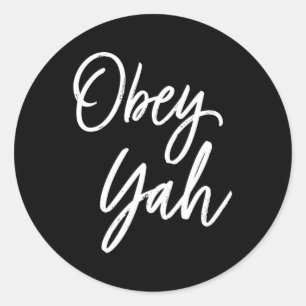 Adesivo Redondo Obey Yah