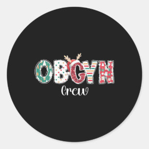 Adesivo Redondo Obgyn Crew Obstetrícia Ob Gyn Group Team