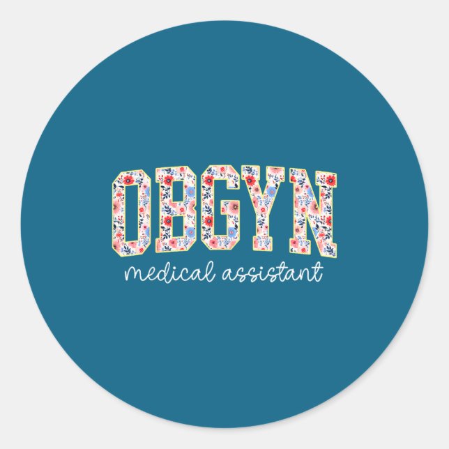 Adesivo Redondo Obgyn Medical Istant Floral Ob-gyn Medical Istant  (Frente)