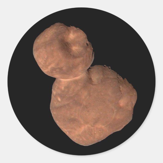Adesivo Redondo Objeto Arrokoth Kuiper Belt (Frente)