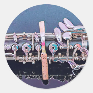Adesivo Redondo Oboe Sticker