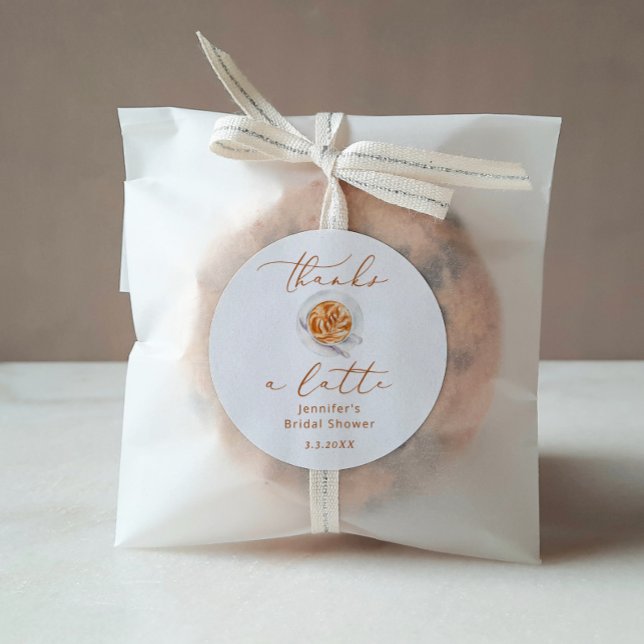 Adesivo Redondo Obrigada por muito chá de noiva (Criador carregado)