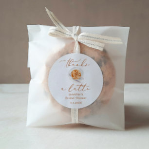 Adesivo Redondo Obrigada por um monte de chuveiro de noiva