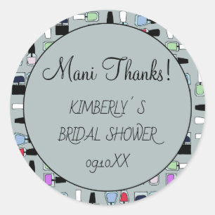 Adesivo Redondo Obrigada unhas esmalte