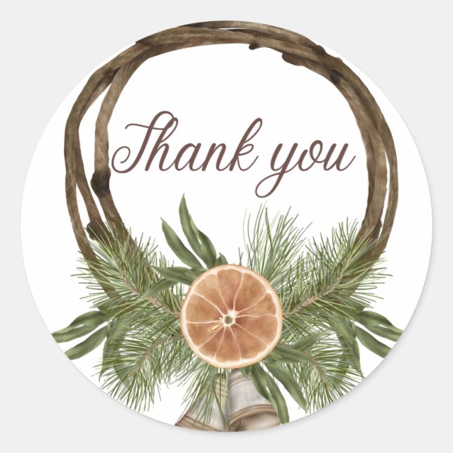 Adesivo Redondo Obrigado (Frente)