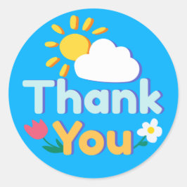 Adesivo Redondo Obrigado