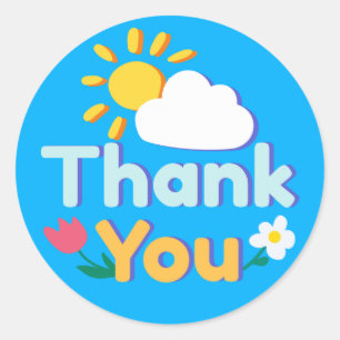 Adesivo Redondo Obrigado