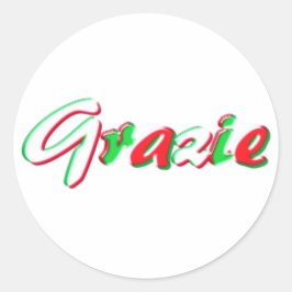 Adesivo Redondo Obrigado