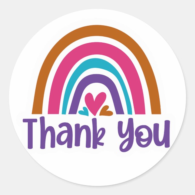 Adesivo Redondo Obrigado (Frente)