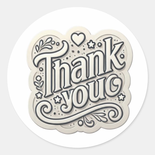 Adesivo Redondo Obrigado (Frente)