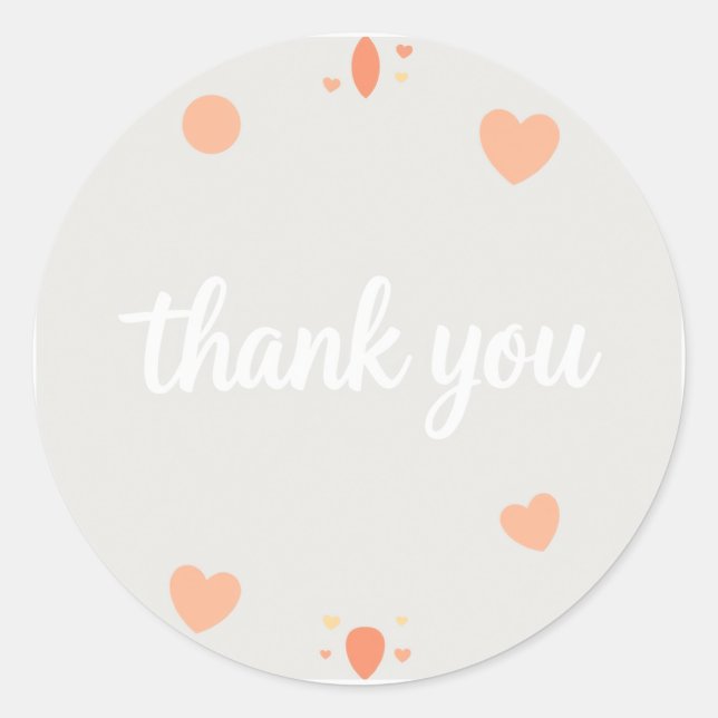 Adesivo Redondo obrigado (Frente)