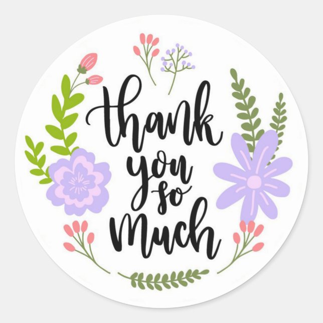 Adesivo Redondo Obrigado (Frente)