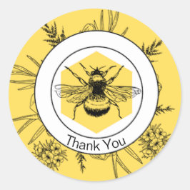 Adesivo Redondo Obrigado