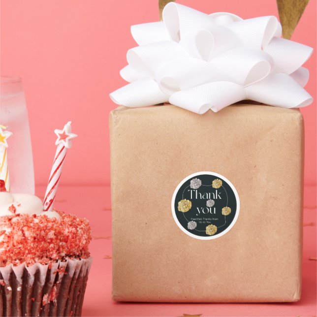 Adesivo Redondo Obrigado (Festa)