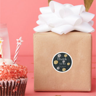 Adesivo Redondo Obrigado