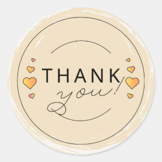 Adesivo Redondo Obrigado