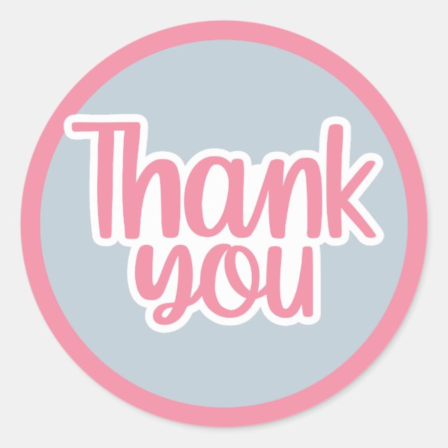 Adesivo Redondo Obrigado (Frente)