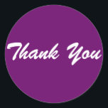 Adesivo Redondo Obrigado<br><div class="desc">clique em "Personalizar" para alterar a cor ou a fonte.</div>