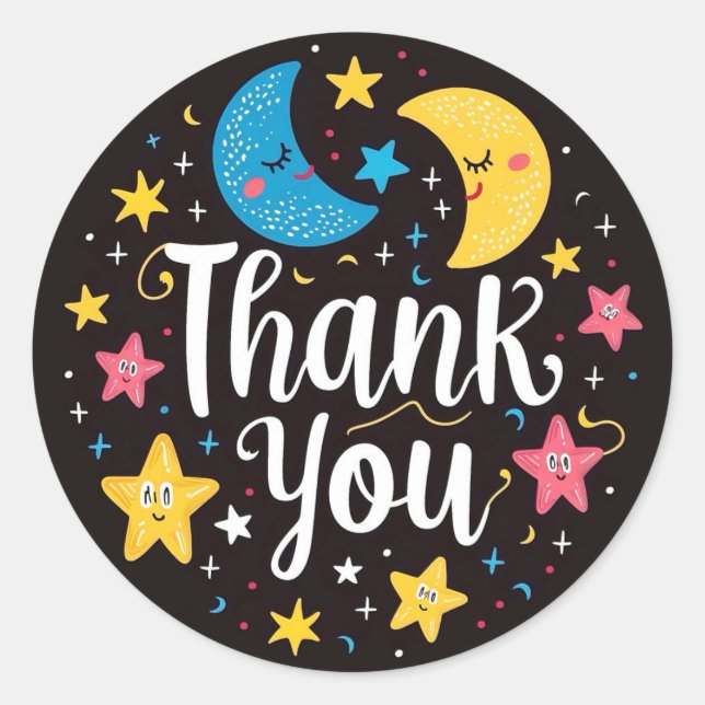 Adesivo Redondo Obrigado (Frente)