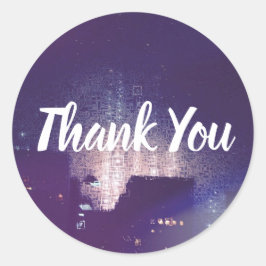 Adesivo Redondo Obrigado