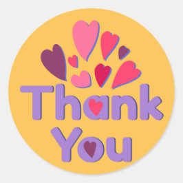 Adesivo Redondo Obrigado