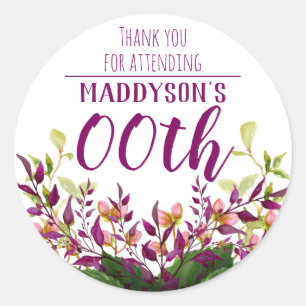 Adesivo Redondo Obrigado 99.o do 90 91st do 80 92nd 95th 98th