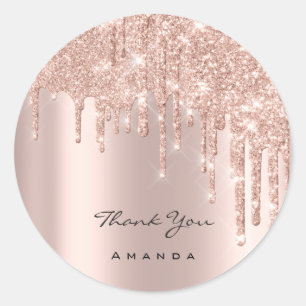 Adesivo Redondo Obrigado a 16a faísca nupcial conhecida VIP do