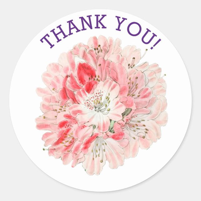 Adesivo Redondo Obrigado A Vinhetas Redondas PERSONALIZADAS (Frente)