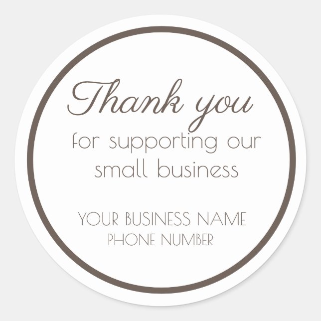 Adesivo Redondo Obrigado, adesivos! (Frente)