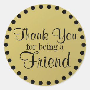 Adesivo Redondo Obrigado Amigo