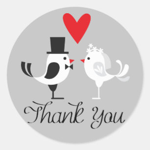 Adesivo Redondo Obrigado Amores Cinzas De Casamento